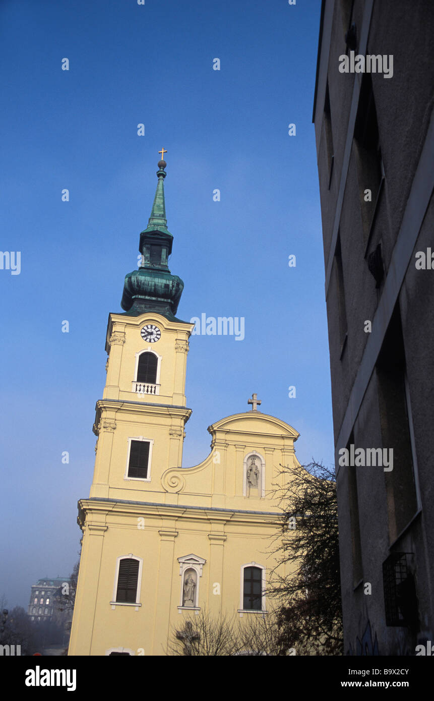 Eine Kirche im Abschnitt Buda in Budapest Ungarn Stockfoto