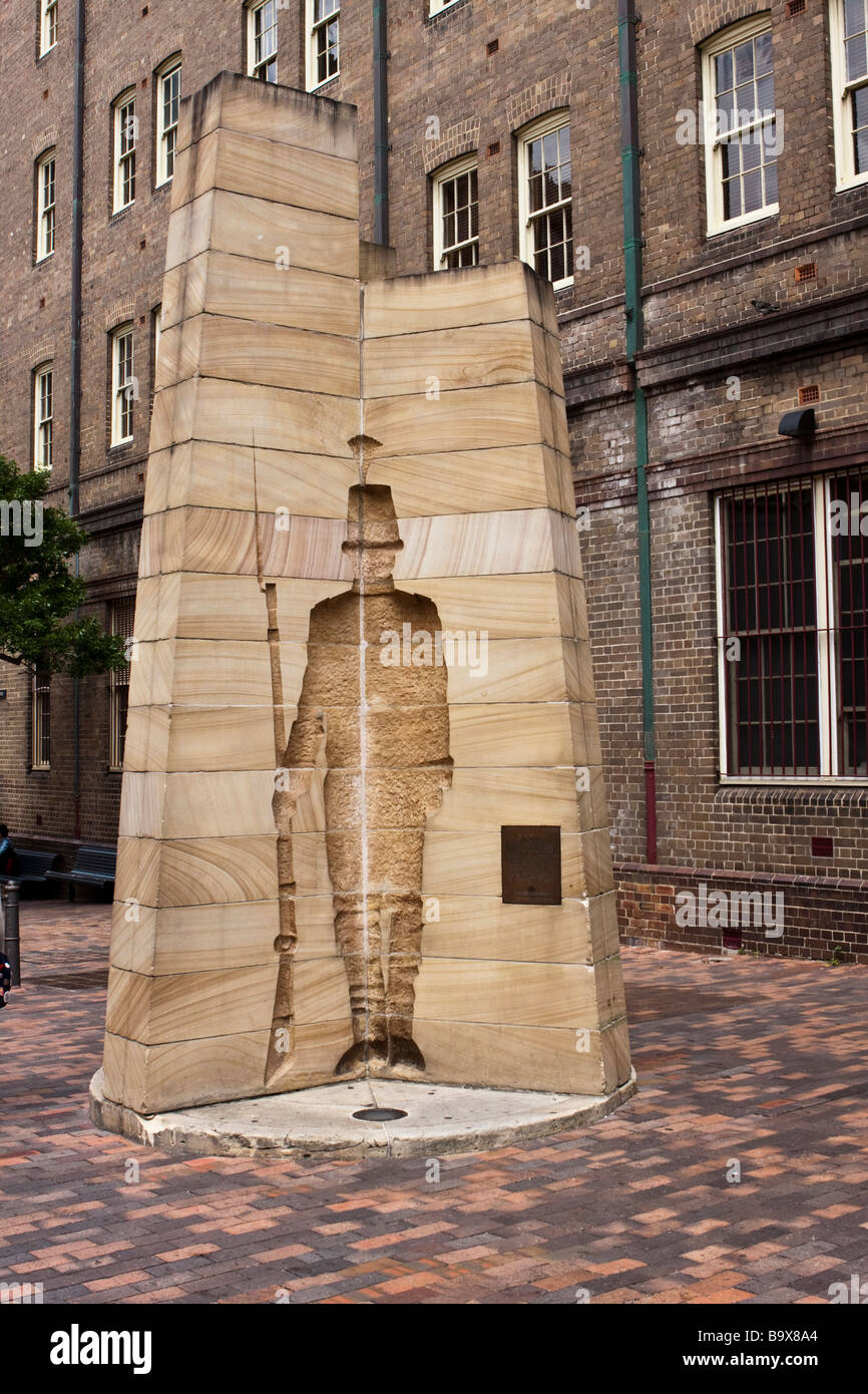 Ein Denkmal für Australien ist koloniale Vergangenheit in Sydney, New South Wales, Australien Stockfoto