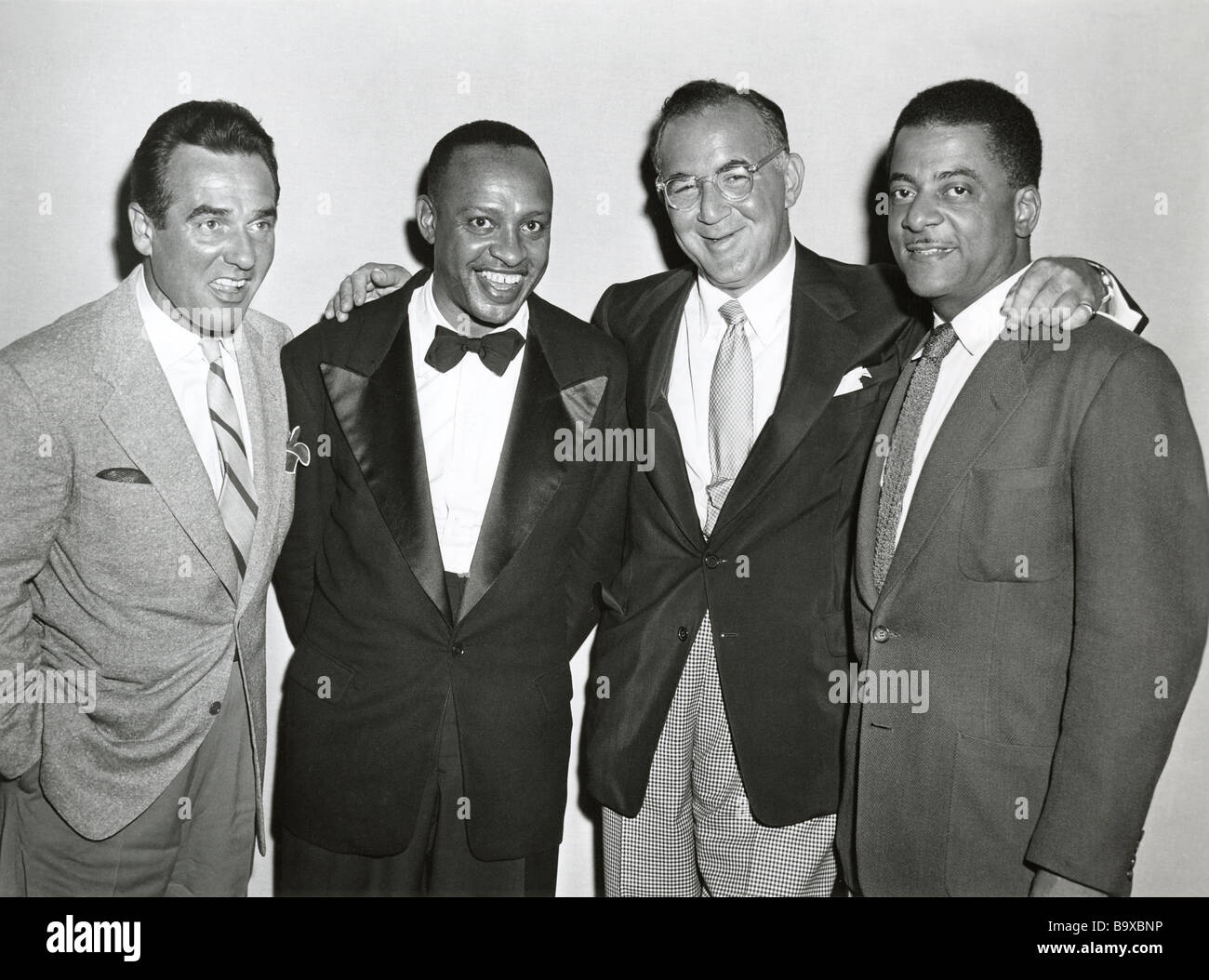 BENNY GOODMAN QUARTETTS von links: Gene Krupa, Benny Goodman, Lionel Hampton und Teddy Wilson Stockfoto
