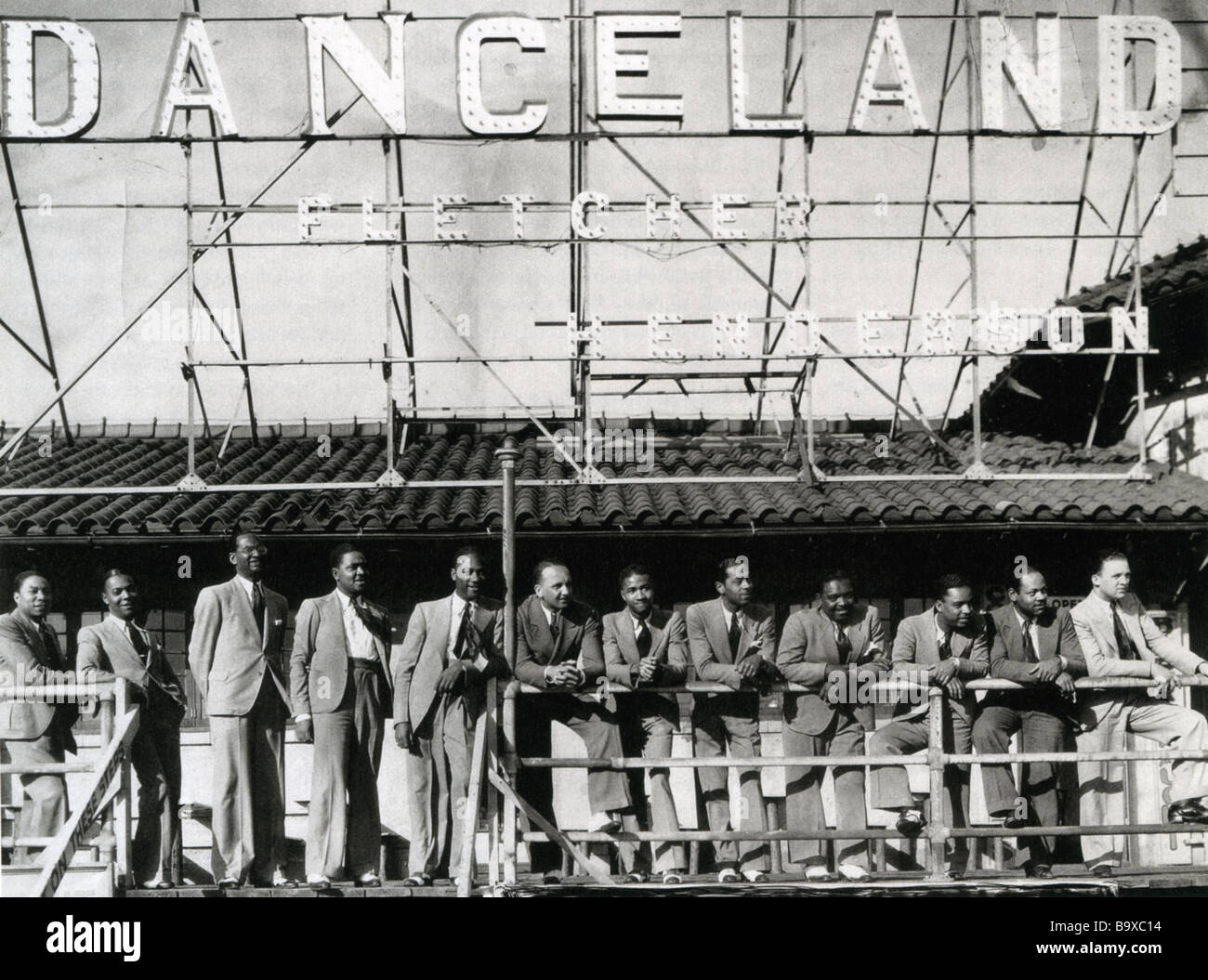FLETCHER HENDERSON ORCHESTRA in Atlantic City im Jahr 1932 - siehe Beschreibung unten für details Stockfoto