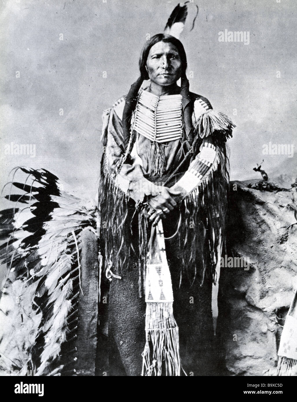 LITTLE BIG MAN Sprecher der Oglala Sioux in den Indianerkriegen der 1870er Jahre Stockfoto