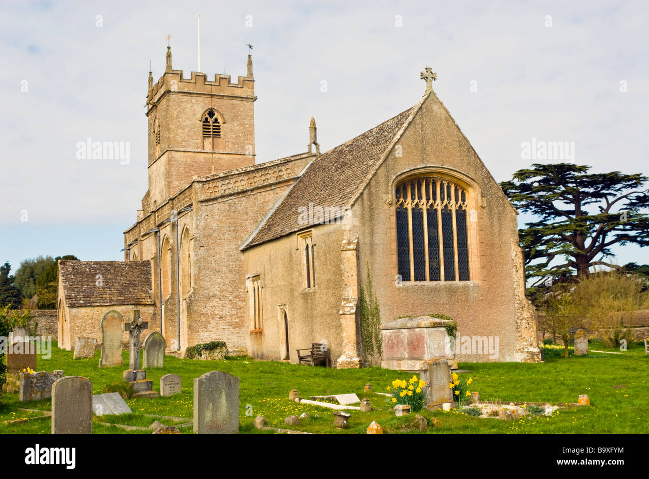 Dorfkirche Combe, Oxfordshire, England Stockfoto