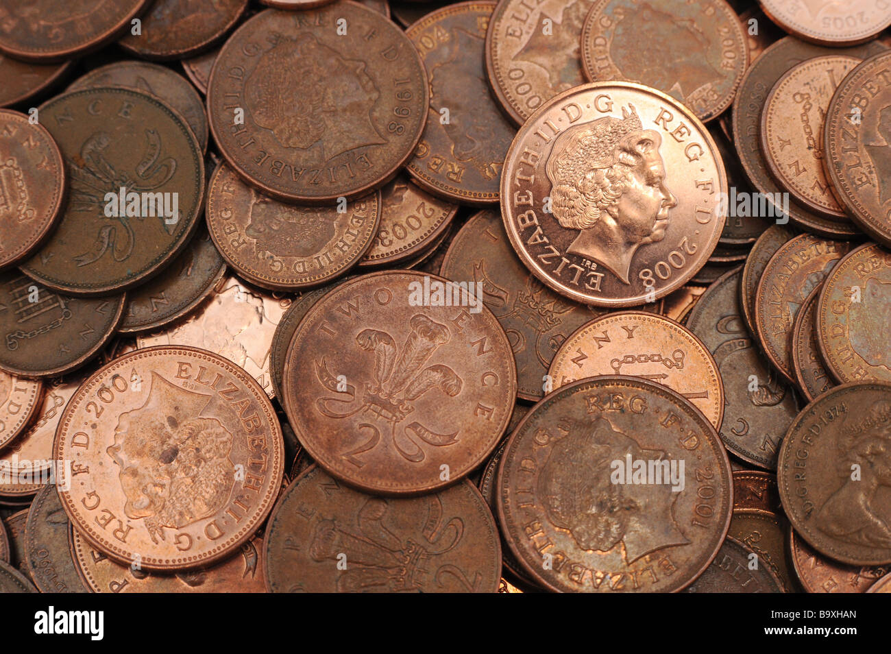 Münzen Stockfoto