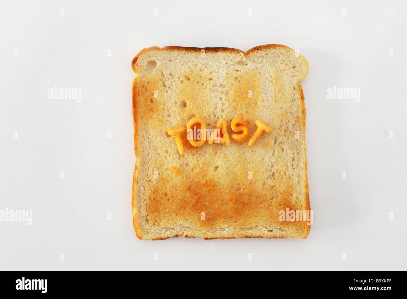 Alphabetti Spaghetti auf Toast Toast Stockfoto