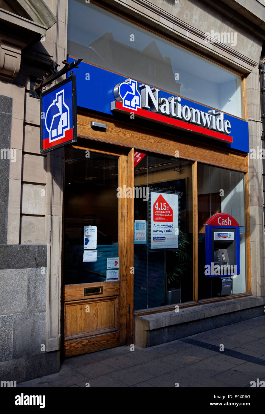 Nationwide Building Society, Dunfermline verzweigen, Fife, Schottland, UK, Europa Stockfoto