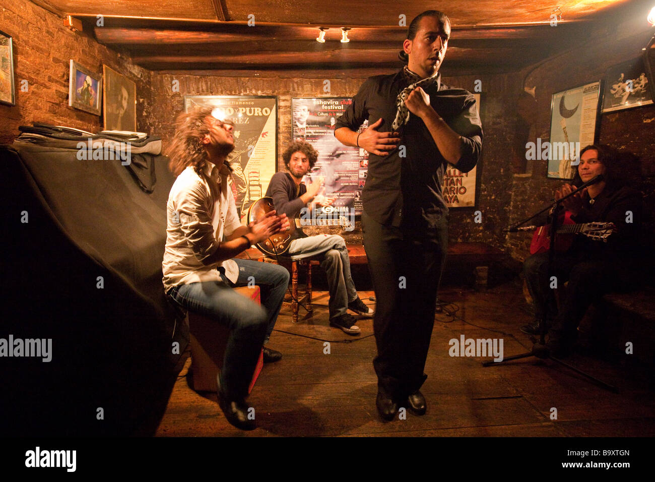 Tänzerin bei einer Flamenco-Aufführung in Granada Spanien Stockfoto