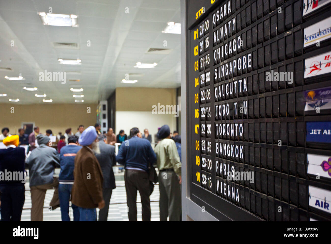 DEL Indira Gandhi International Airport in Delhi Indien Stockfoto