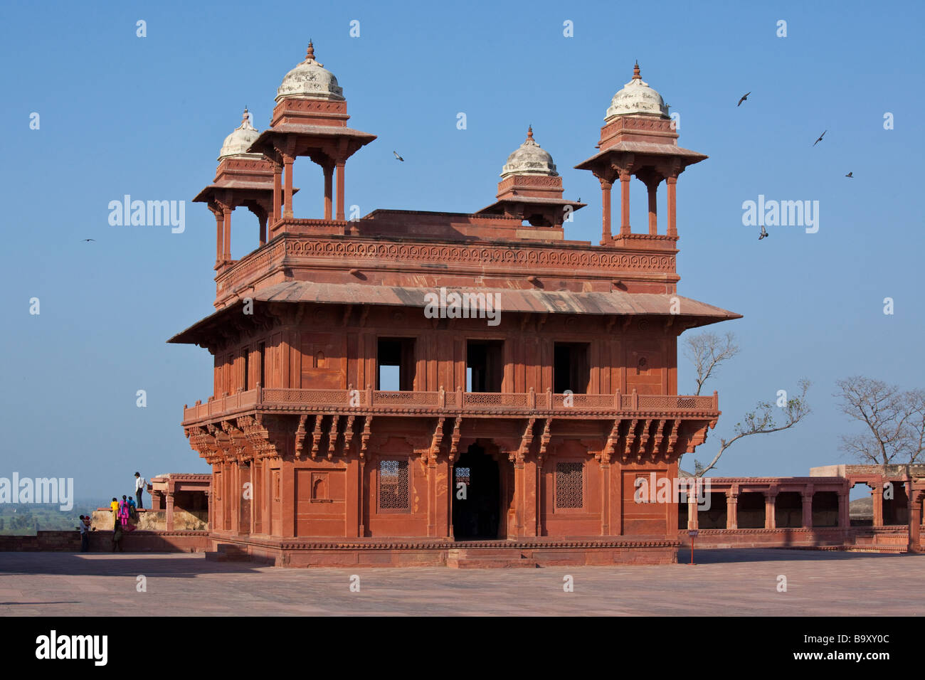 Diwan ich Khas im Palast Komplex in Fatehpur Sikri in Uttar Pradesh, Indien Stockfoto