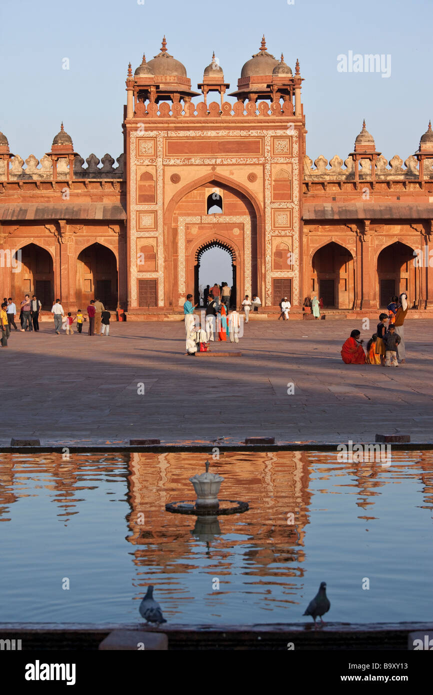 Freitags-Moschee oder Jama Masjid in Fatehpur Sikri in Uttar Pradesh, Indien Stockfoto