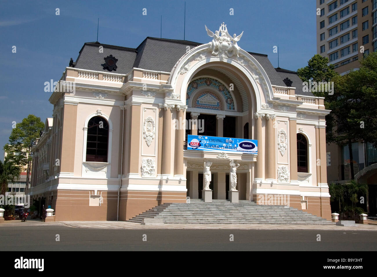 Das Opernhaus Saigon in Ho-Chi-Minh-Stadt-Vietnam Stockfoto