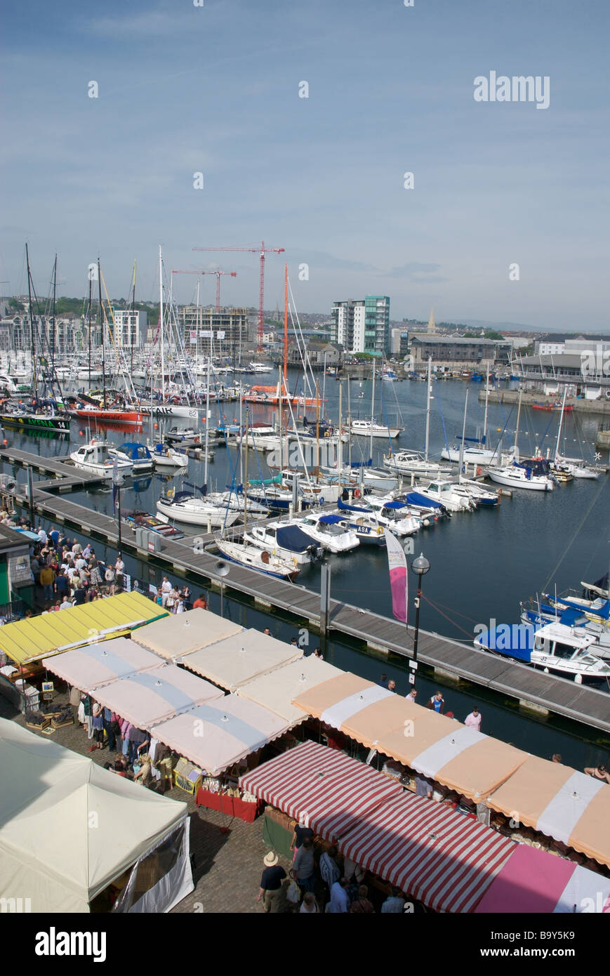 Sutton Harbour und Barbican Gegend, Plymouth, Devon, UK Stockfoto
