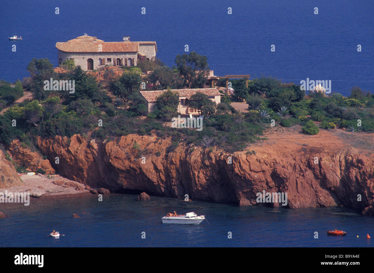 Herrenhaus, in der Nähe von Anthéor, Corniche de L Esterel, Cote d Azur, Frankreich Stockfoto