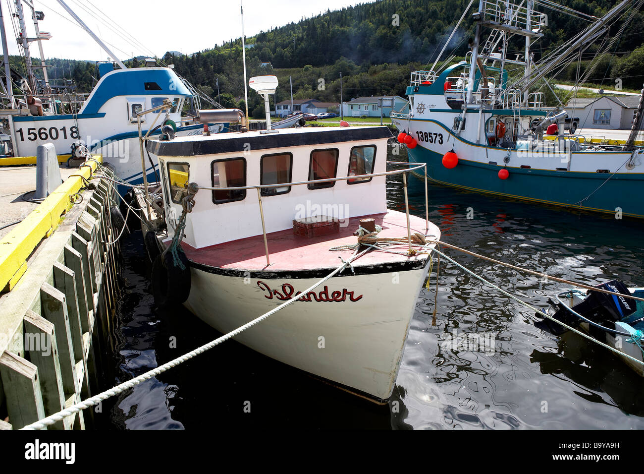 Neufundland The Rock Boote, Angeln, Jagd Neufundländer Wasser Buchten schöne malerische natürliche Küste Stockfoto