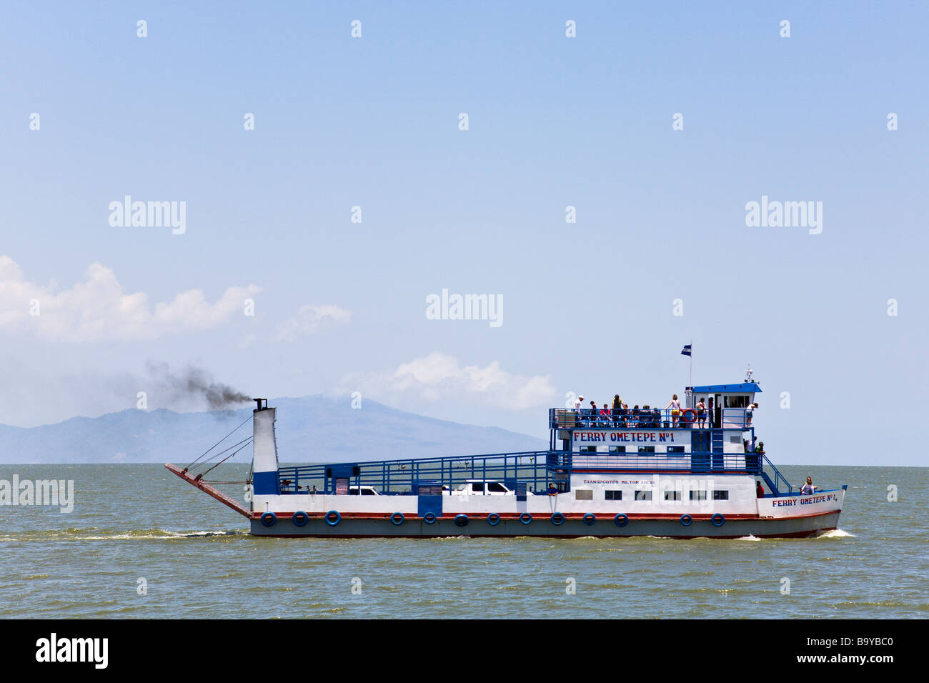 Die Fähre vom Festland zur Insel Ometepe im Nicaragua-See (Cocibolca), Nicaragua. Stockfoto