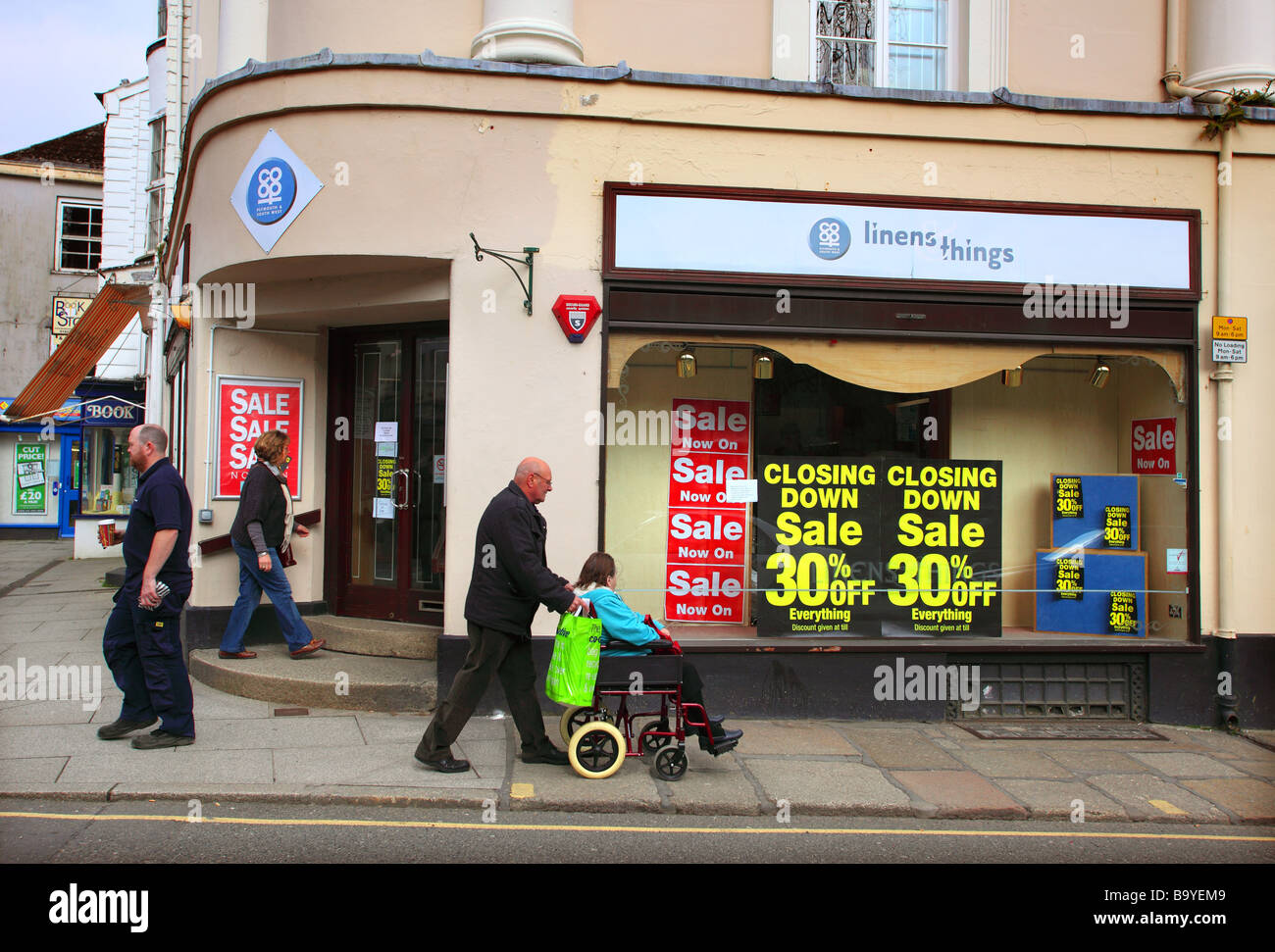 Verkauf, Tavistock, Devon, UK Schließung. Stockfoto