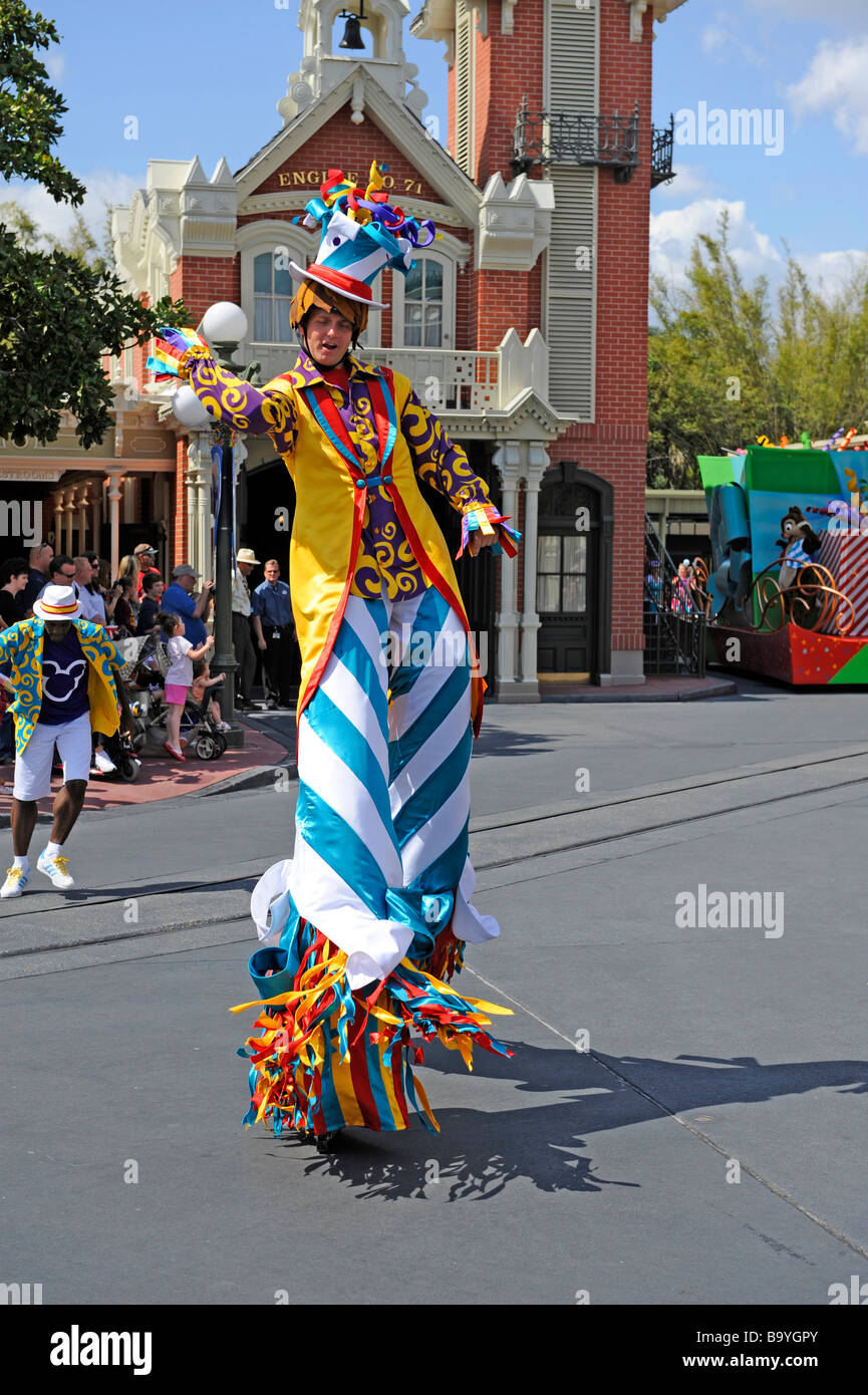 Riesiger Clown im Walt Disney Magic Kingdom Theme Park Orlando Florida Central Stockfoto