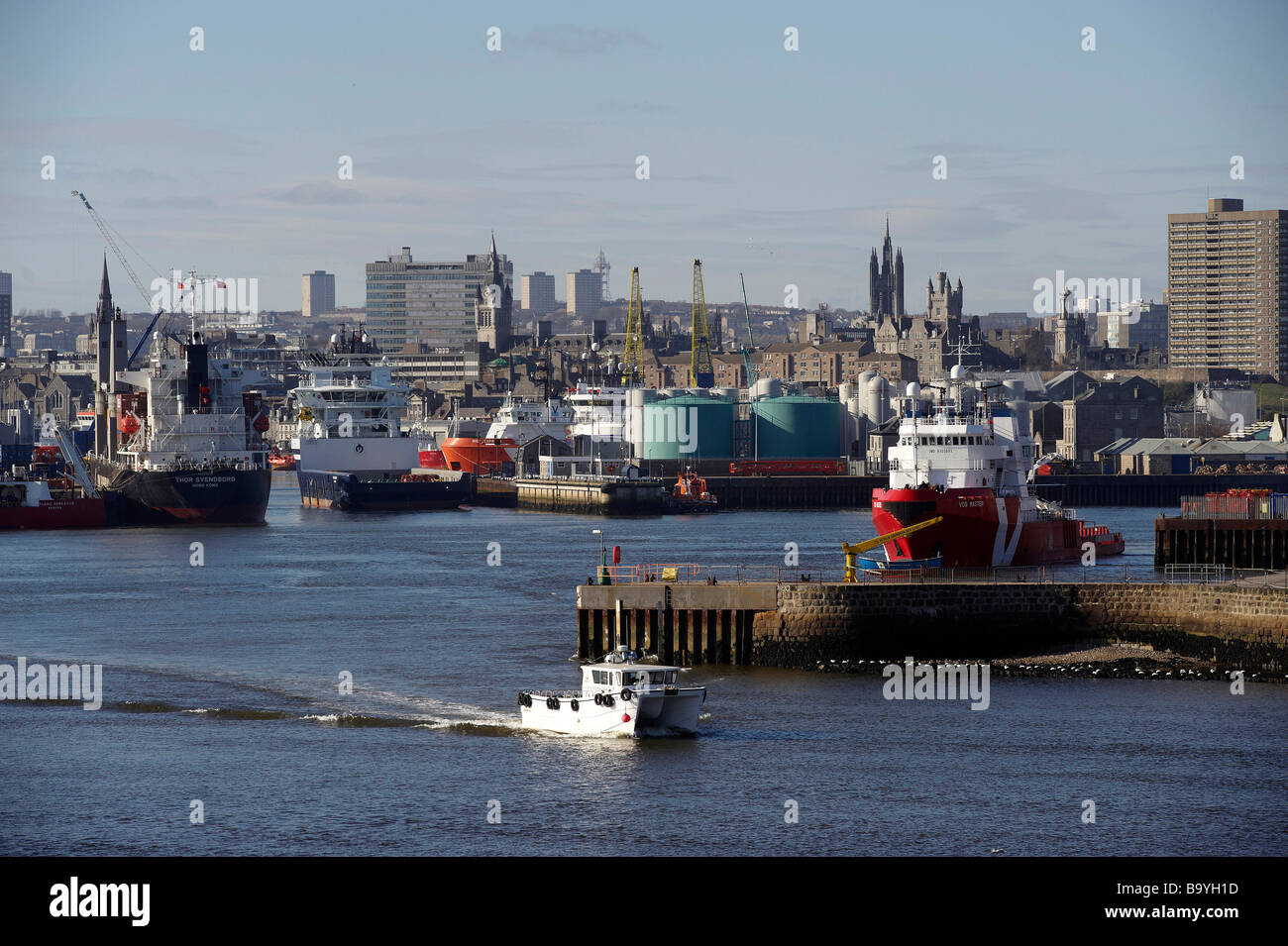 Aberdeen Harbour, Nord-Ost-Schottland Stockfoto