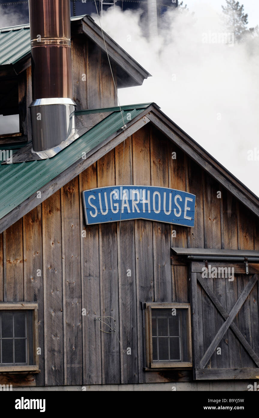 Zuckerhaus in vermont Stockfoto