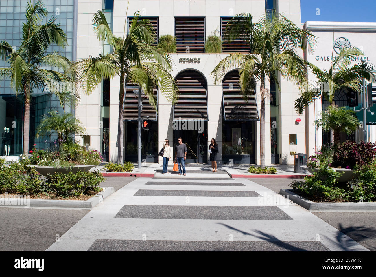 Rodeo Drive in Beverly Hills Kalifornien Stockfoto