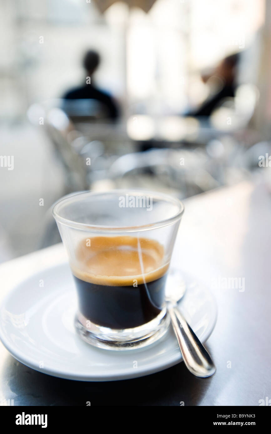 Espresso Glas Stockfoto