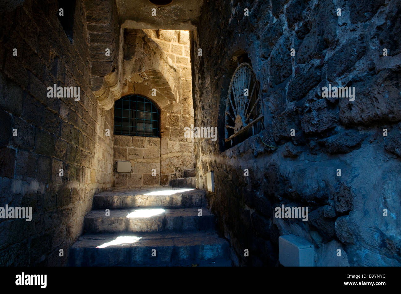 Schmale Gasse im alten Jaffa Israel Stockfoto