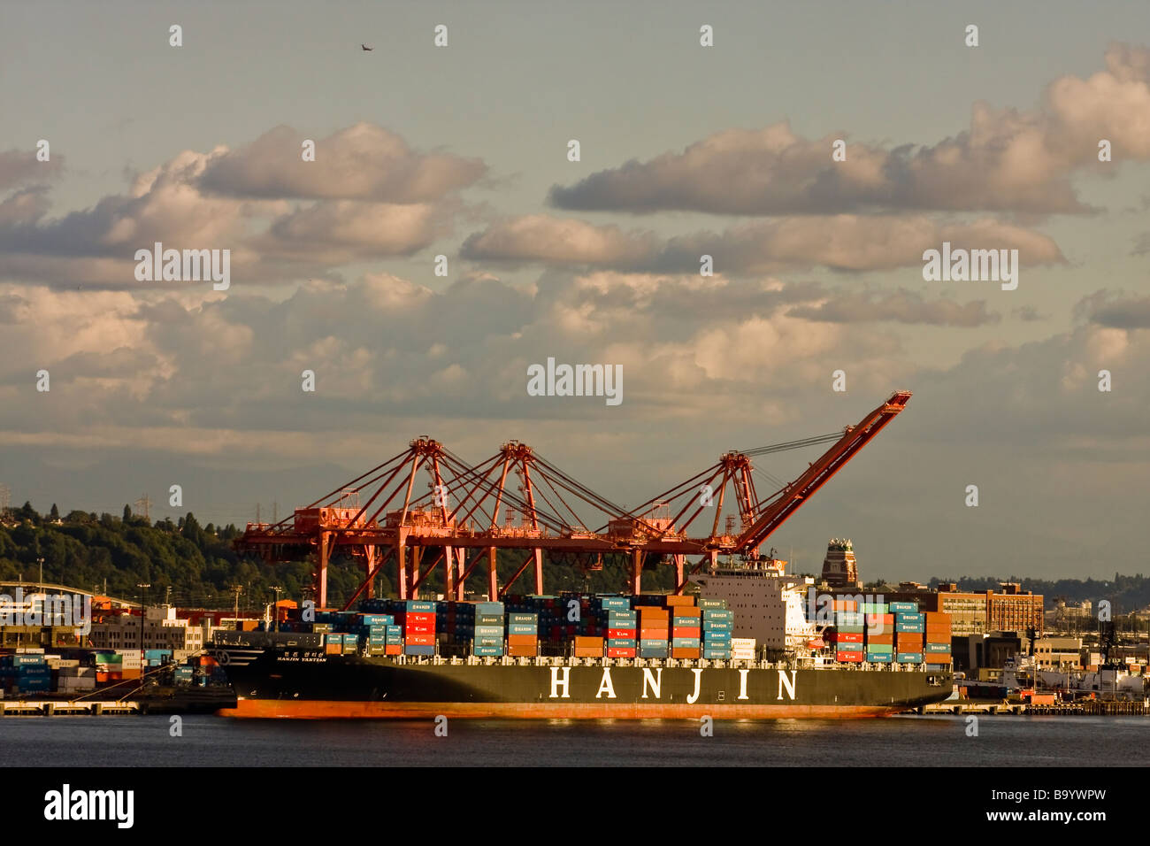 Eine große Frachthafen Versand Stockfoto