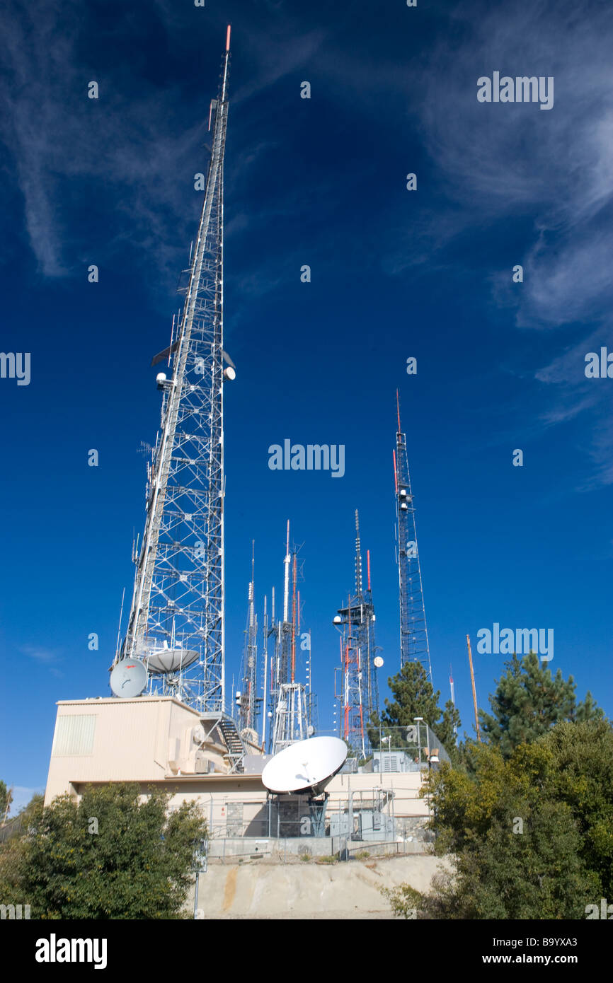 Antennen auf den Mount-Wilson-Observatorium in Südkalifornien Stockfoto