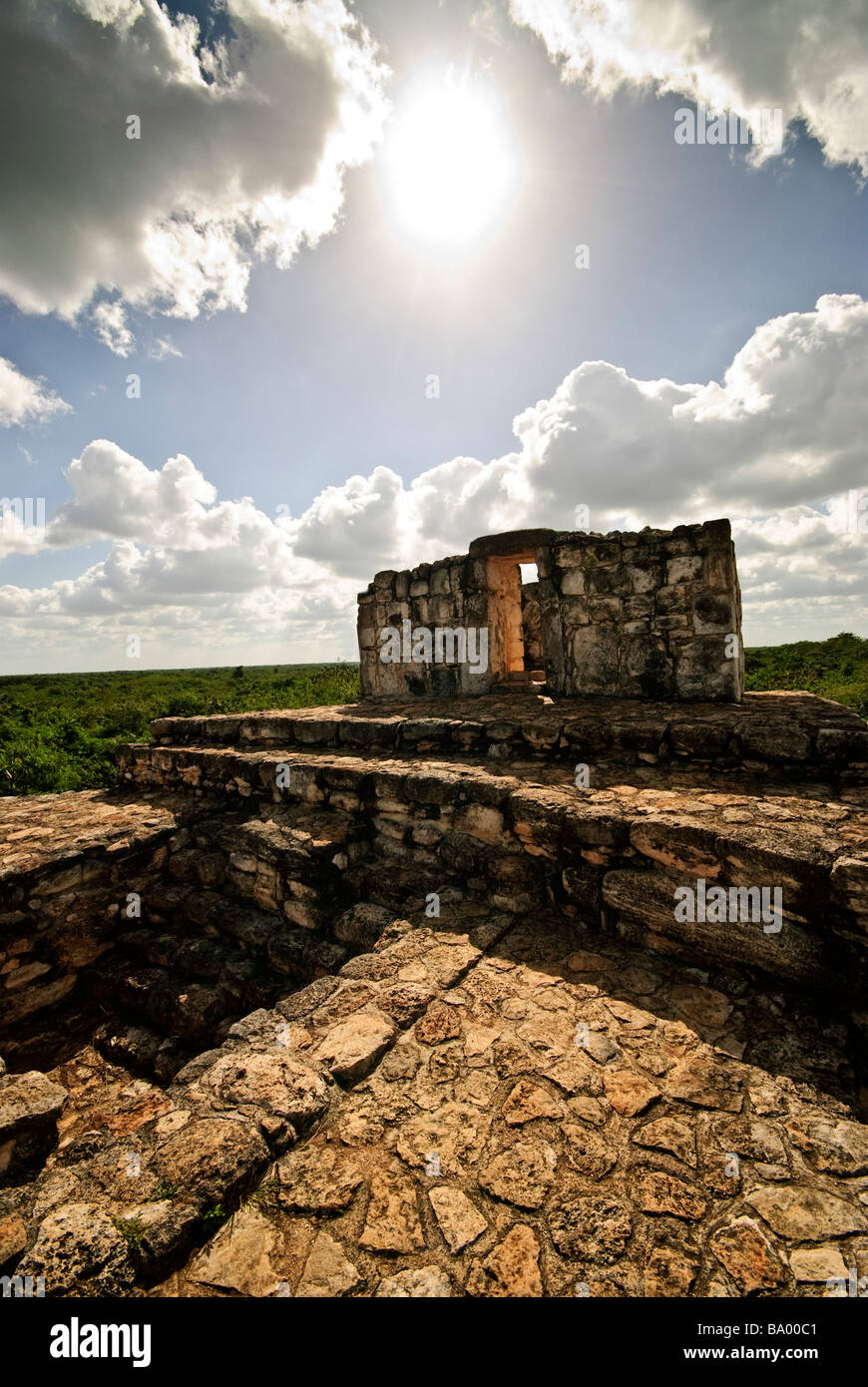 Maya-Ruinen im Ek Balam in der Nähe von Valladolid Yucatan Mexiko Stockfoto