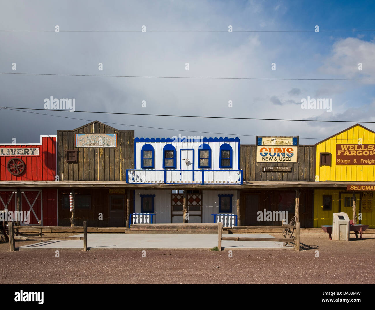 Alter Western Shop Fronten Route 66 in der Nähe von Williams, Arizona USA  Stockfotografie - Alamy