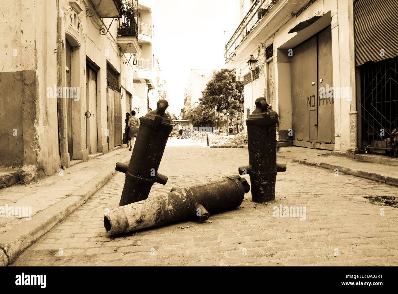 Straße Schüsse La Havana Stockfoto