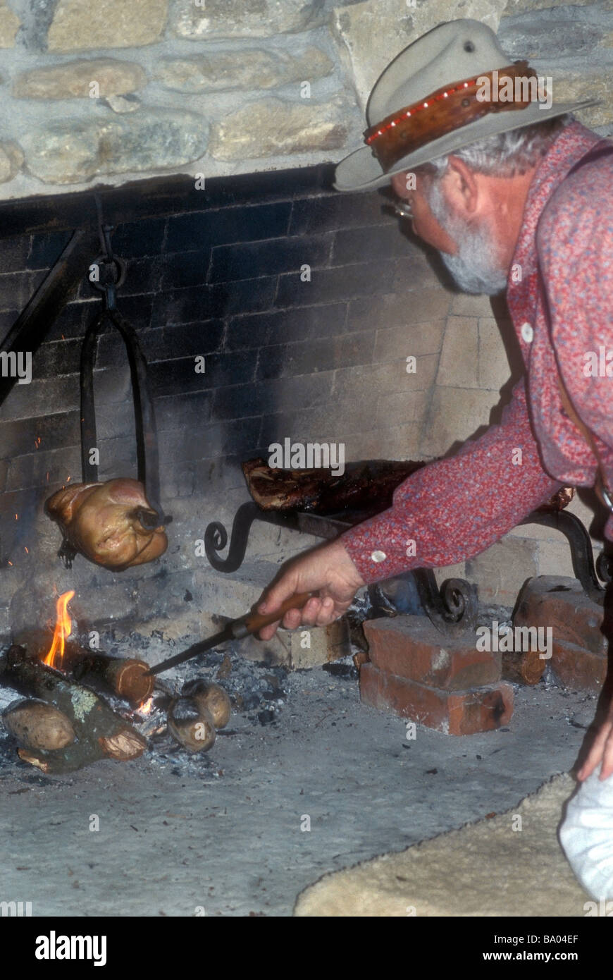 Frontiersman Kochen Stockfoto