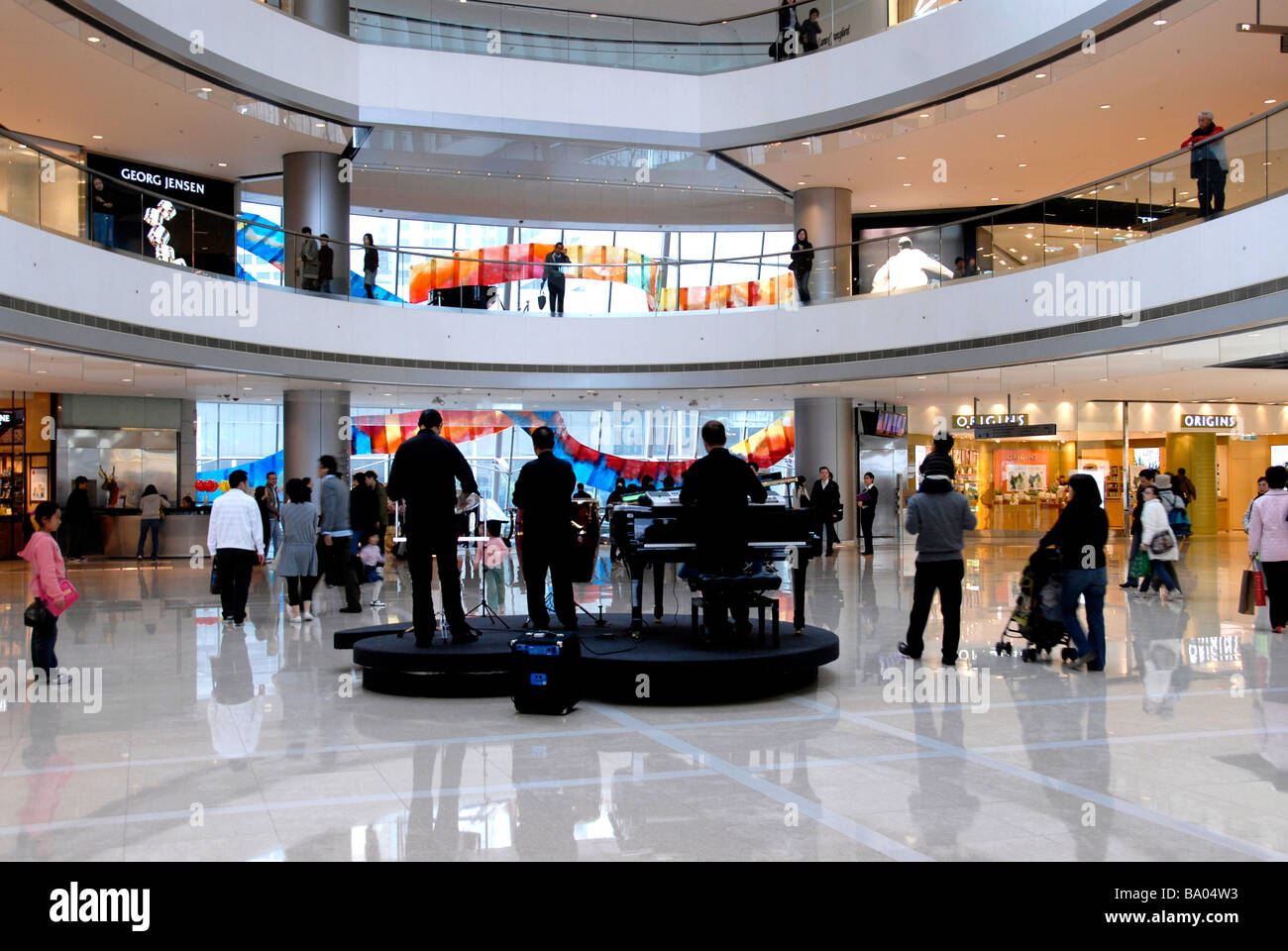 Orchester in IFC Mall, Hong Kong Insel, China Stockfoto