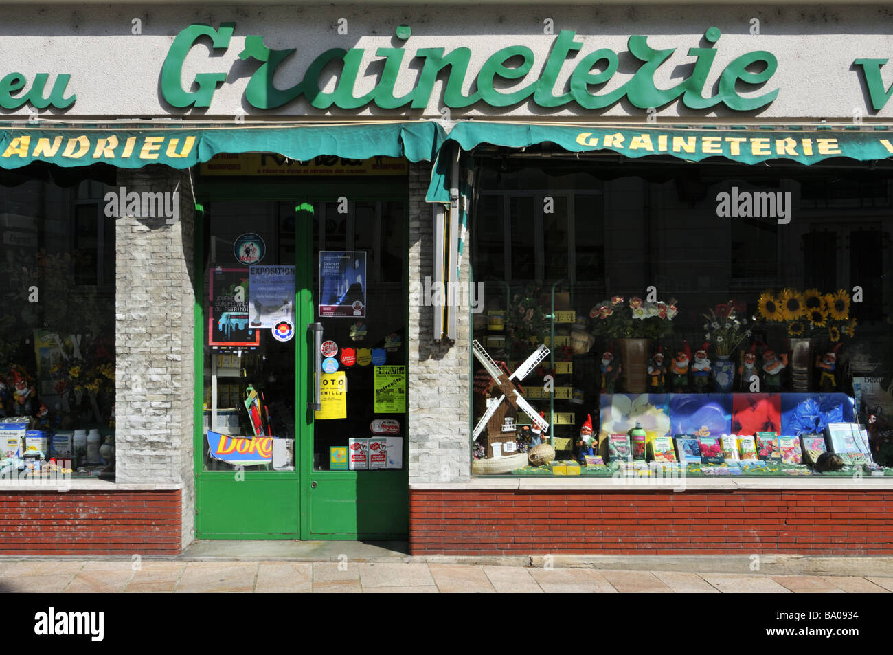 Französische Samen-shop Stockfoto