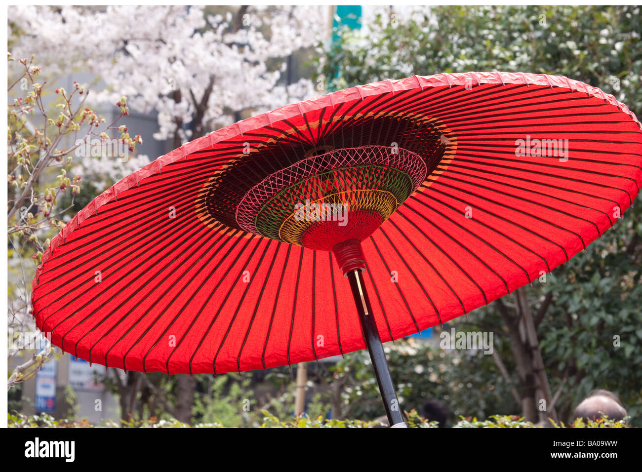 Eine wunderschöne japanische rote Dach Stockfoto