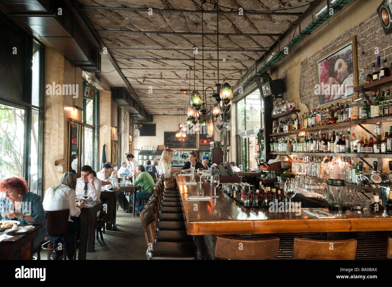 Nana, eine moderne Bar und Restaurant in Neve Tzedek Bezirk Tel Aviv Israel Stockfoto