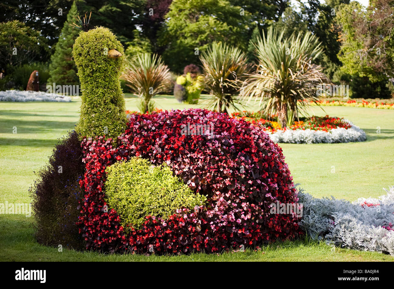 Pfau-Hedge-Skulptur Stockfoto