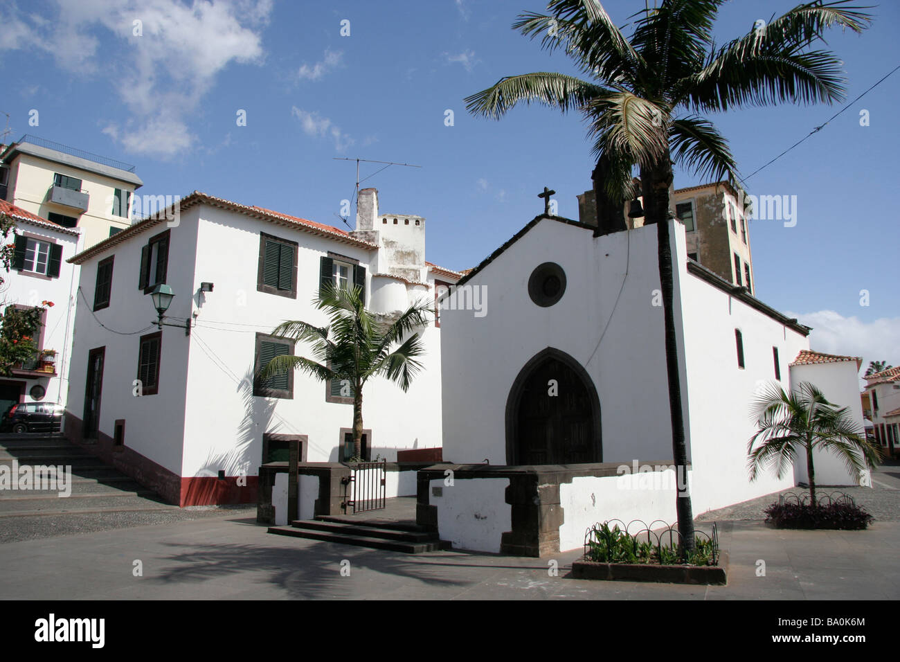 Eine Kapelle Capela Corpo in der Old Town District von Funchal Madeira Zona Velha Stockfoto