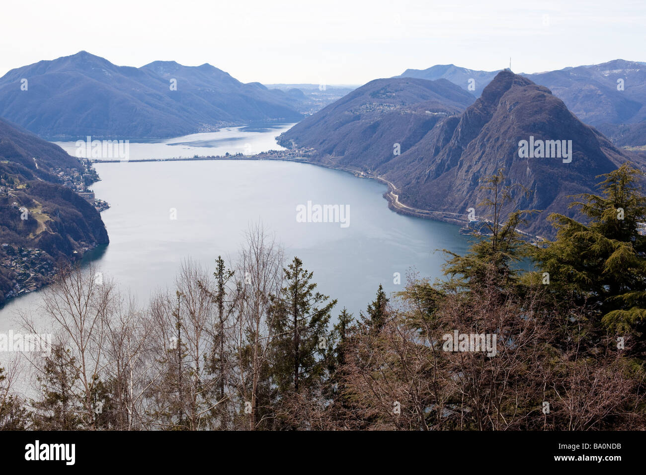 Luganersee, Schweiz Stockfoto