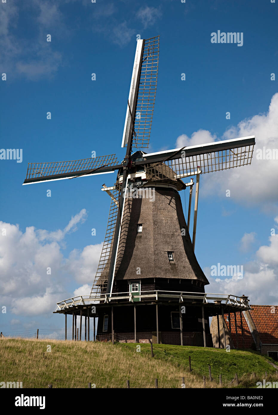 Der Herder Windmühle Medemblik Niederlande Stockfoto