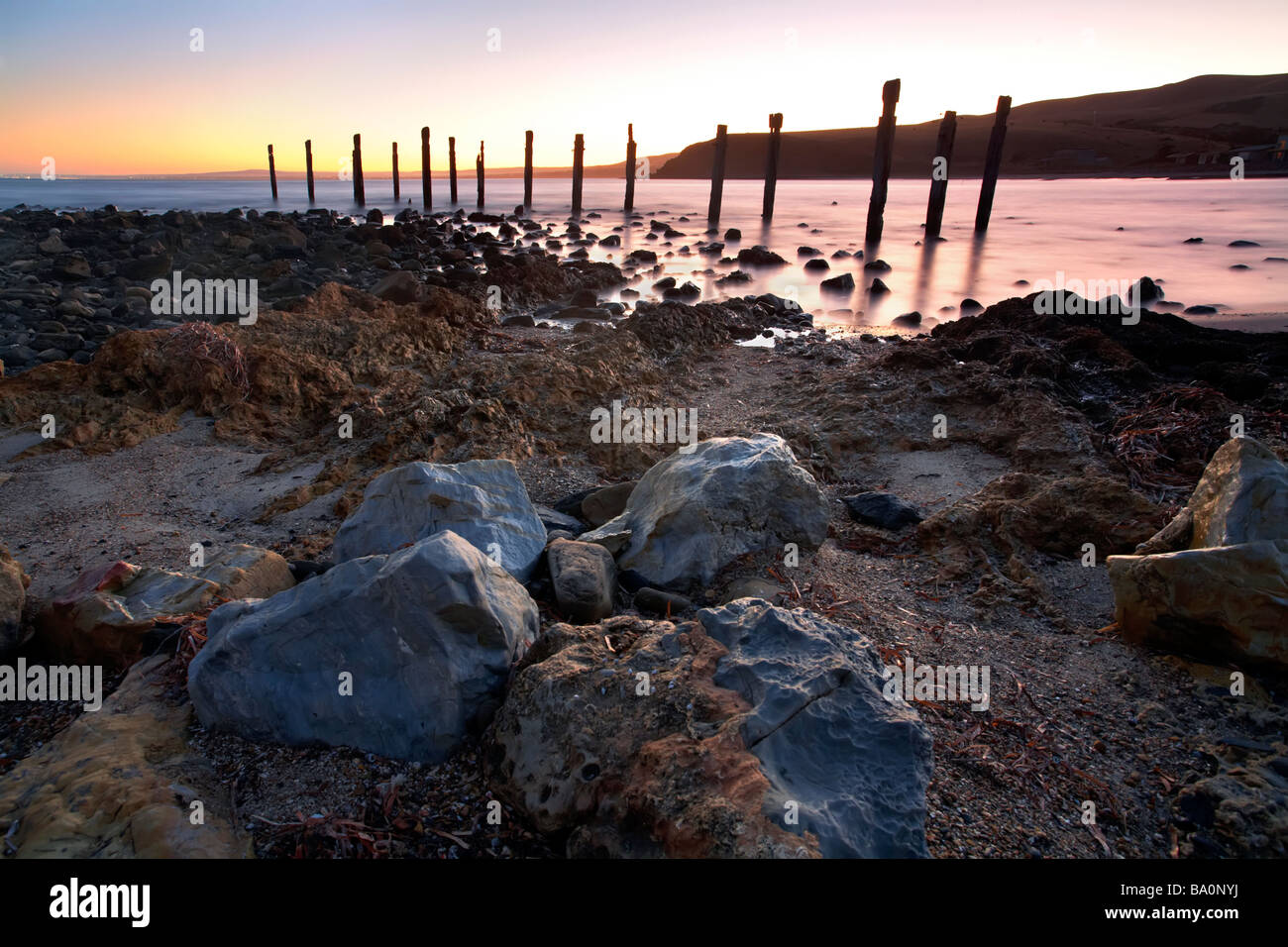 Myponga Beach Sunrise Stockfoto