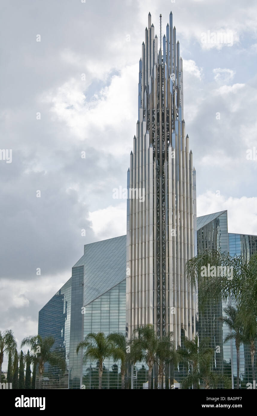 Der Glockenturm der Crystal Cathedral; Garden Grove, Kalifornien, USA Stockfoto