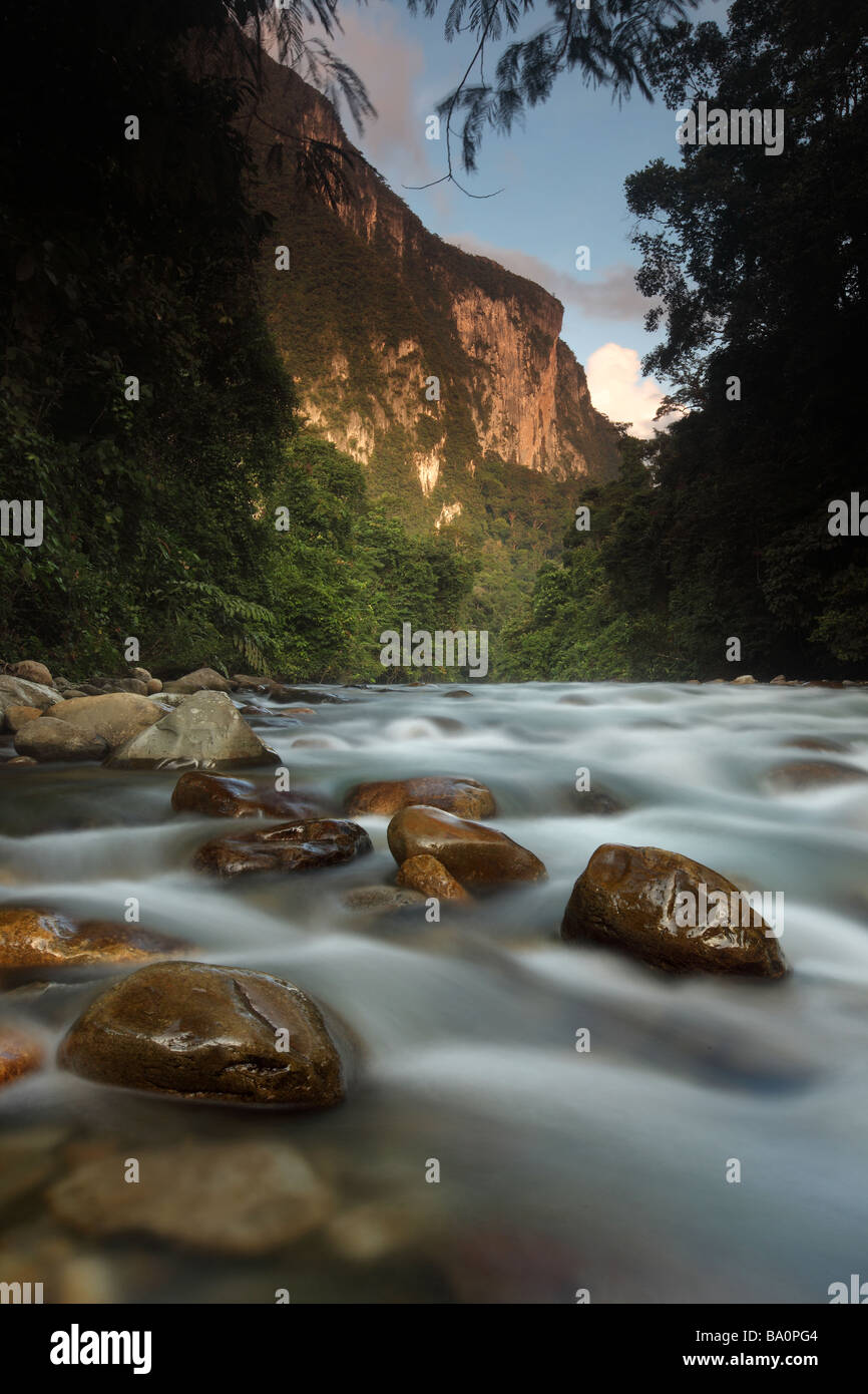 Die Melinau Schlucht in Gunung Mulu National Park, Sarawak, Borneo. Stockfoto