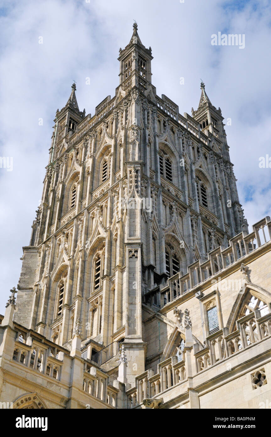 Kathedrale von Gloucester Turm Gloucestershire, England Stockfoto