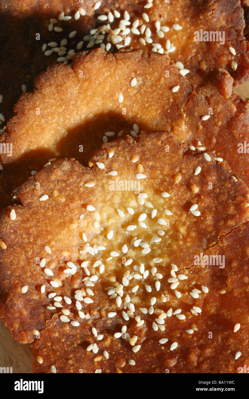 Ariselu ist eine Süd-indische Süßspeise aus Andhra, speziell präparierten aus Reismehl und Jagrezucker Sankranti Festival Stockfoto