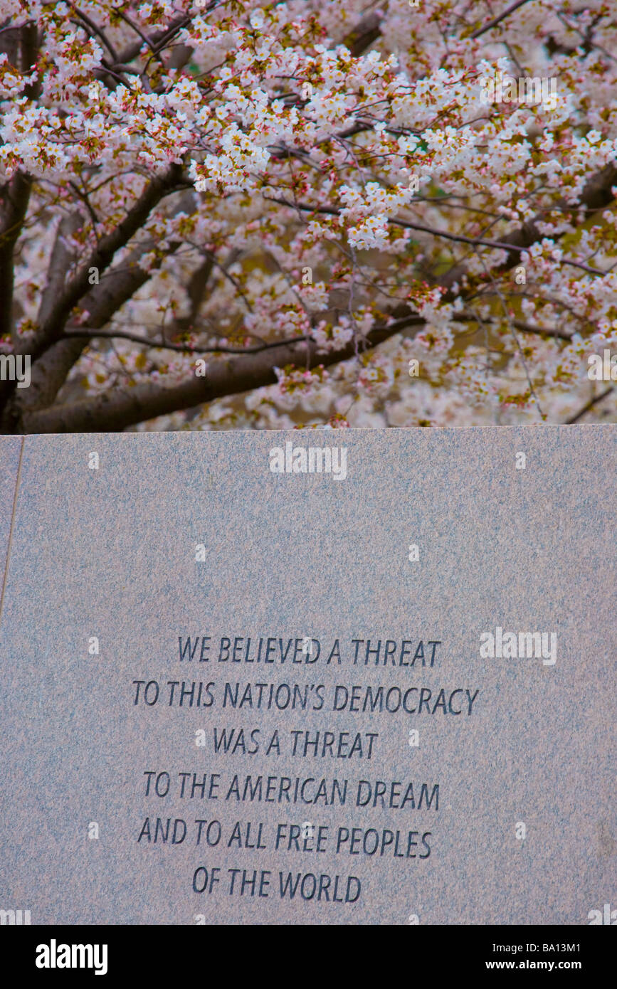 Offizielle Entschuldigung der USA für WW2 Internierungslager Japanese American Memorial nach Washington DC, Patriotismus Stockfoto