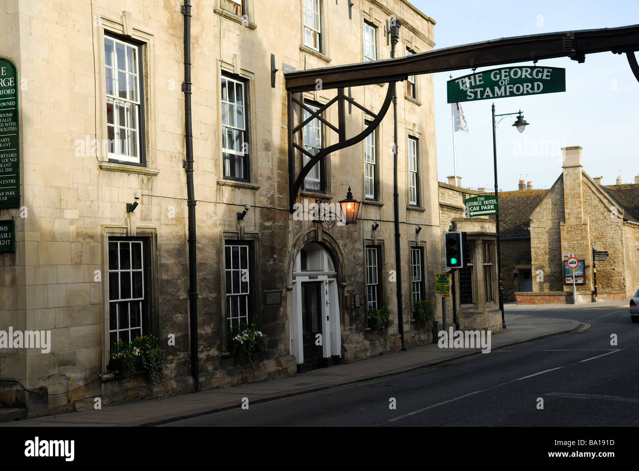 Das George Hotel Stamford Lincolnshire. Stockfoto