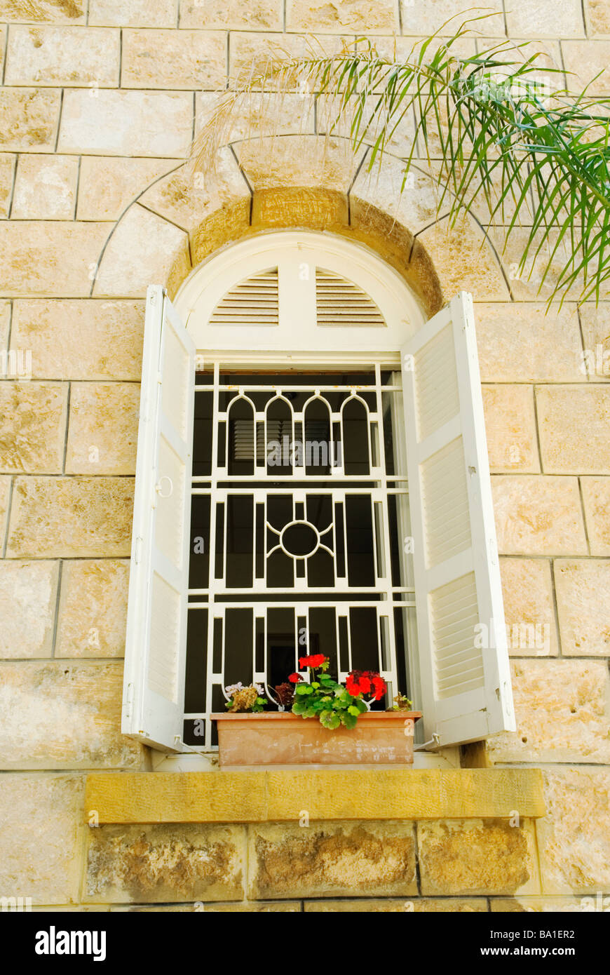 Gewölbte Fenster im Libanon Middle East Asia Stockfoto