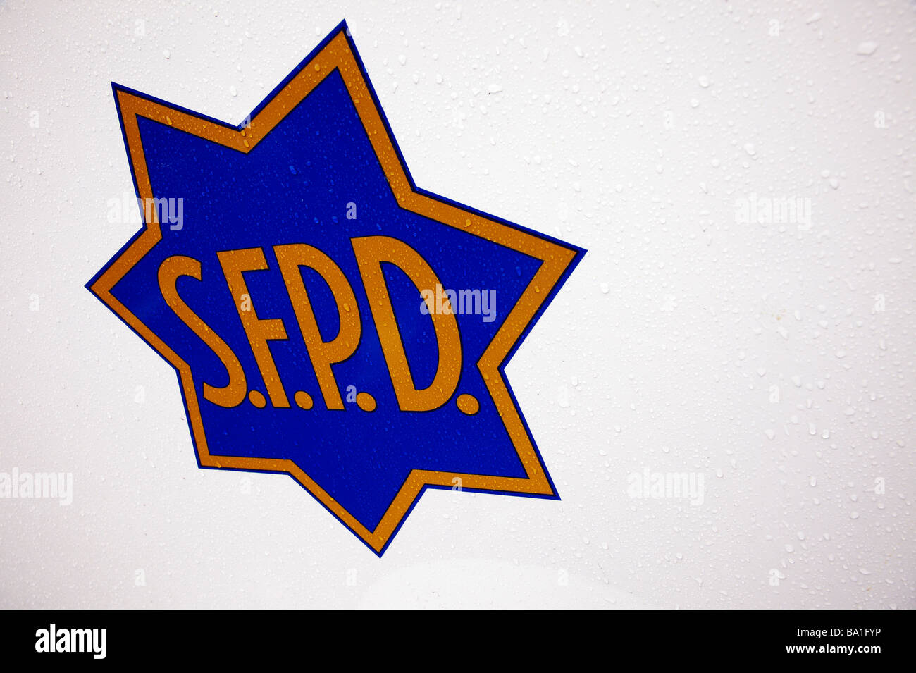 SFPD Polizei Schild, San Francisco Polizei-Abteilung Stockfoto