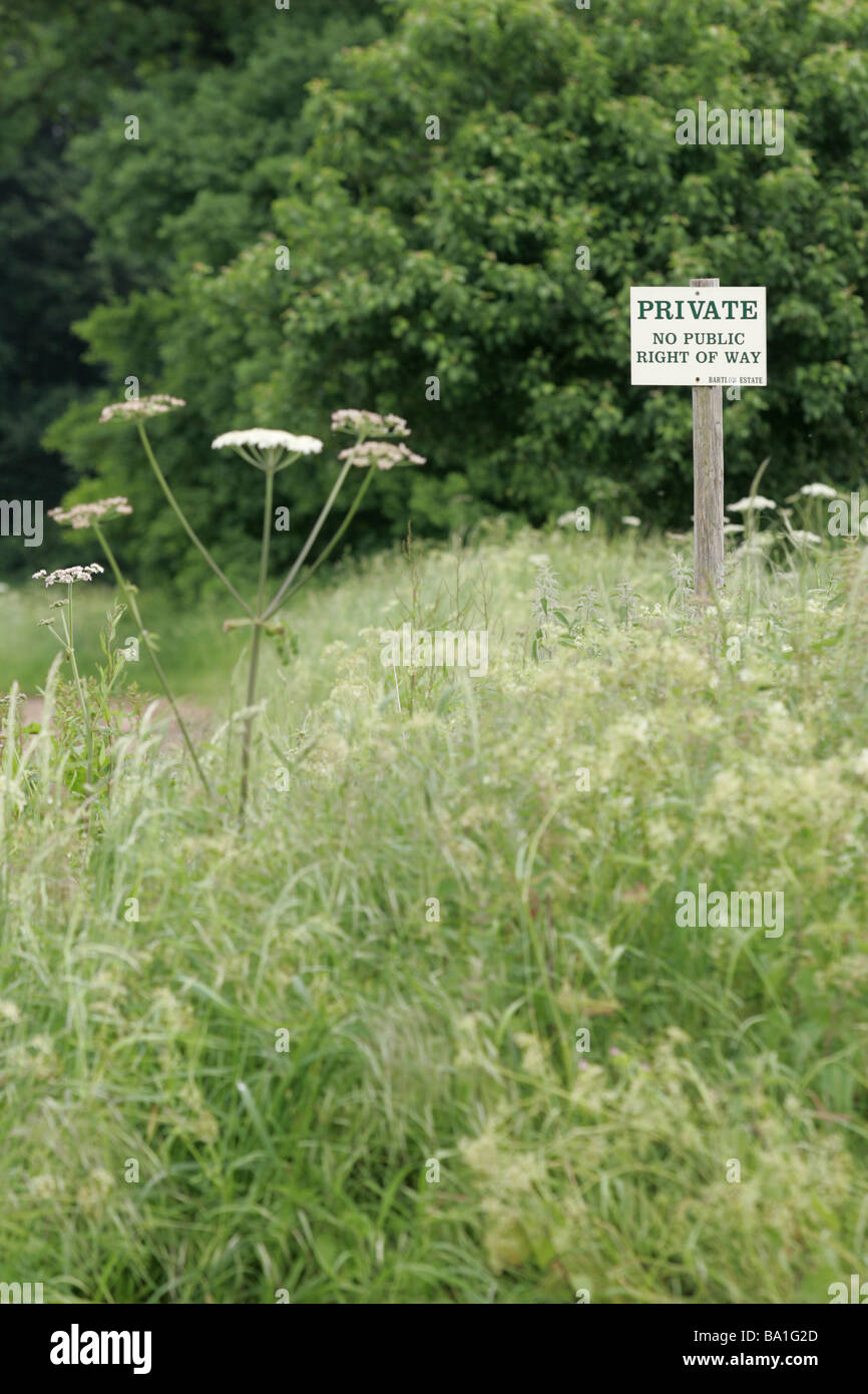 Private Land Zeichen Stockfoto