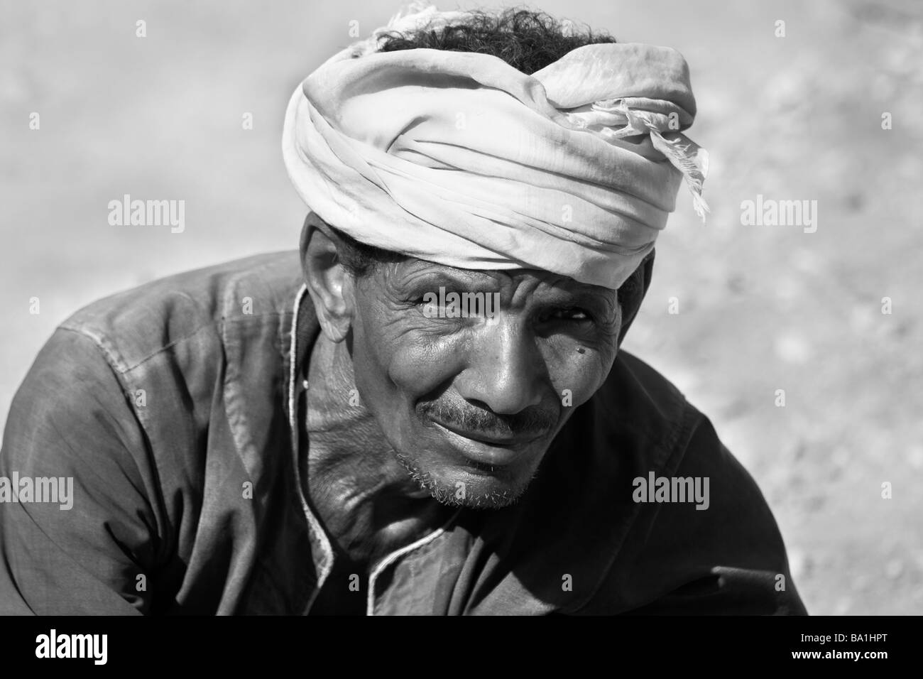 Mann mit Turban in Ägypten Stockfoto